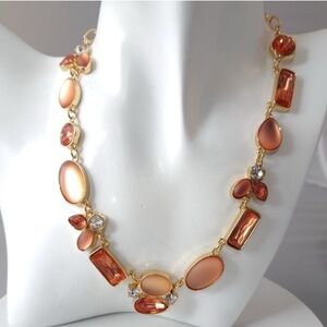 Laundry By Shelli Segal Gold Necklace with Orange Accents